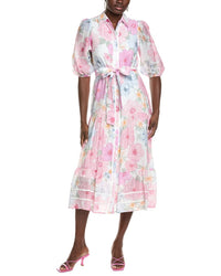 Maison Tara 3/4 Sleeve Midi Dress