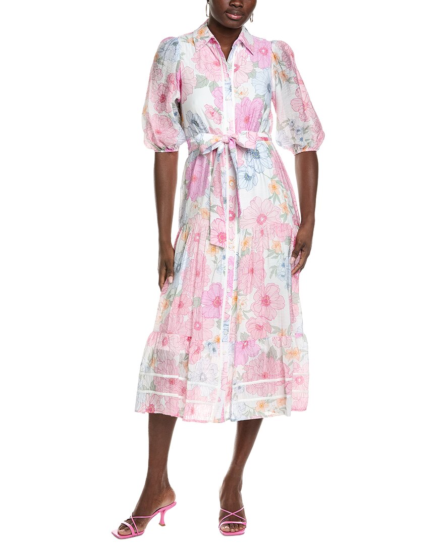 Maison Tara 3/4 Sleeve Midi Dress