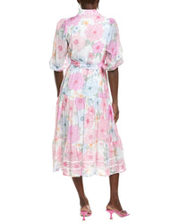Maison Tara 3/4 Sleeve Midi Dress
