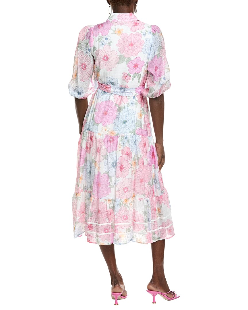 Maison Tara 3/4 Sleeve Midi Dress