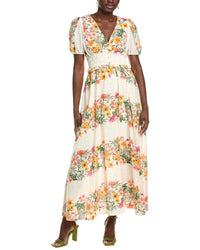 Maison Tara Short Sleeve Midi Dress