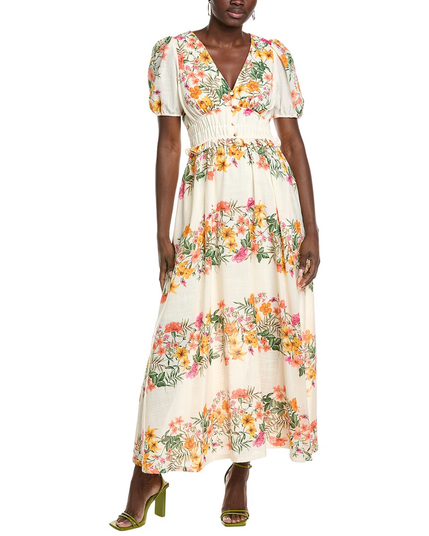 Maison Tara Short Sleeve Midi Dress