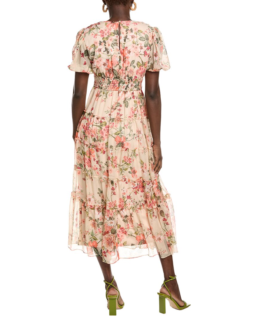 Maison Tara Picasso Chiffon Maxi Dress