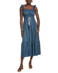 Maison Tara Lelis Twill Midi Dress