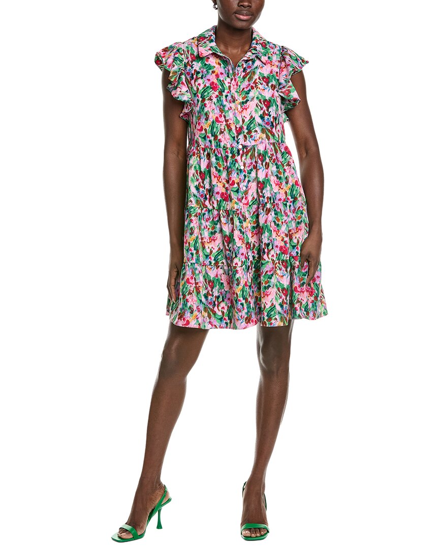 Maison Tara Elisa Crinkle Stretch Crepe Mini Dress