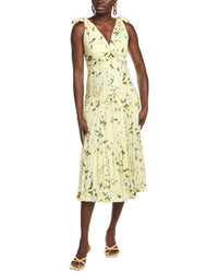 Maison Tara Crinkle Viole Midi Dress