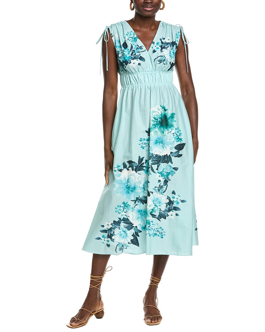 Maison Tara Stretch Poplin Midi Dress