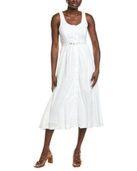 Maison Tara Printed Voile Sleeveless Midi Dress