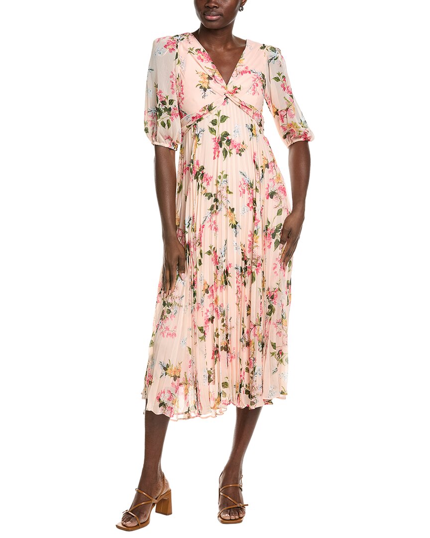 Maison Tara Printed Serena Short Sleeve Midi Dress