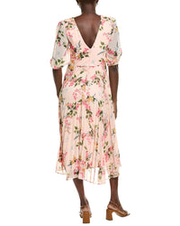 Maison Tara Printed Serena Short Sleeve Midi Dress