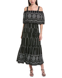 Maison Tara Printed Stone Midi Dress