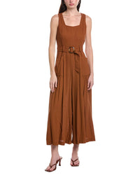 Maison Tara Linen-Blend Jumpsuit