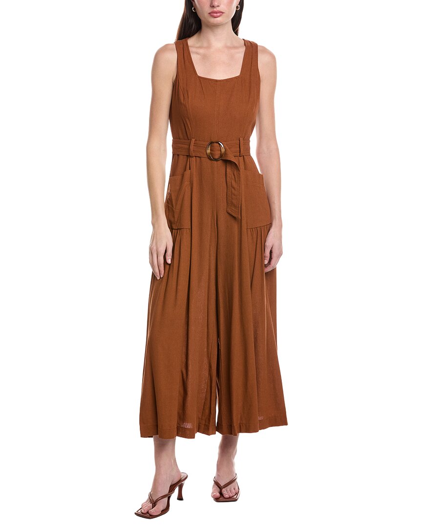 Maison Tara Linen-Blend Jumpsuit