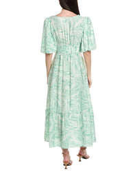 Maison Tara Printed Marrakesh Short Sleeve Midi Dress