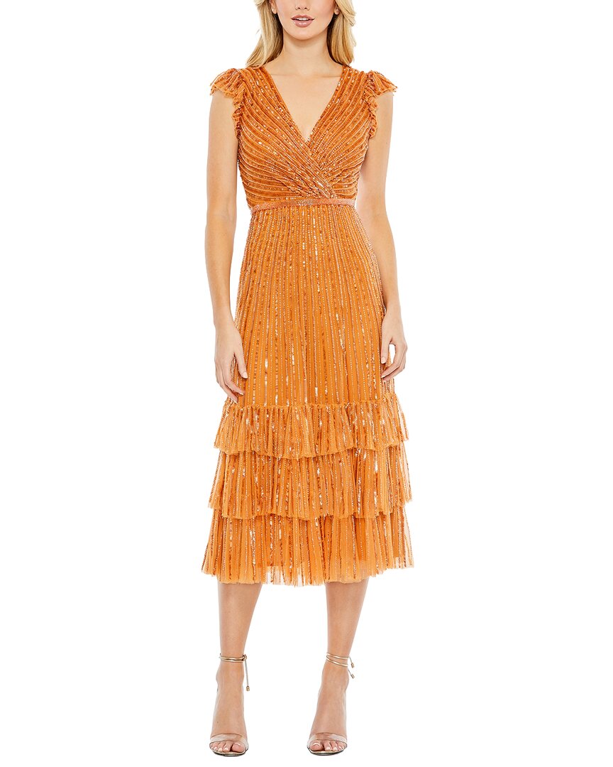 Mac Duggal Mac Duggal Sequined Wrap Over Dress