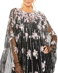 Mac Duggal High Neck Embellished Trapeze Dress