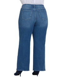 Nydj Plus Teresa Romantic Indigo Wide Leg Jean