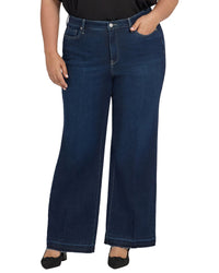 Nydj Plus Teresa Midnight Breeze Wide Leg Jean