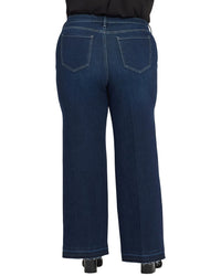 Nydj Plus Teresa Midnight Breeze Wide Leg Jean