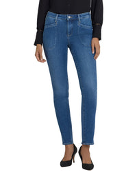 Nydj Petite Sheri Opera Blue Slim Jean