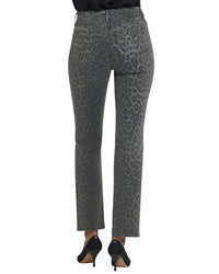 Nydj Petite Marilyn Vine Leaf Leopard Straight Leg Jean