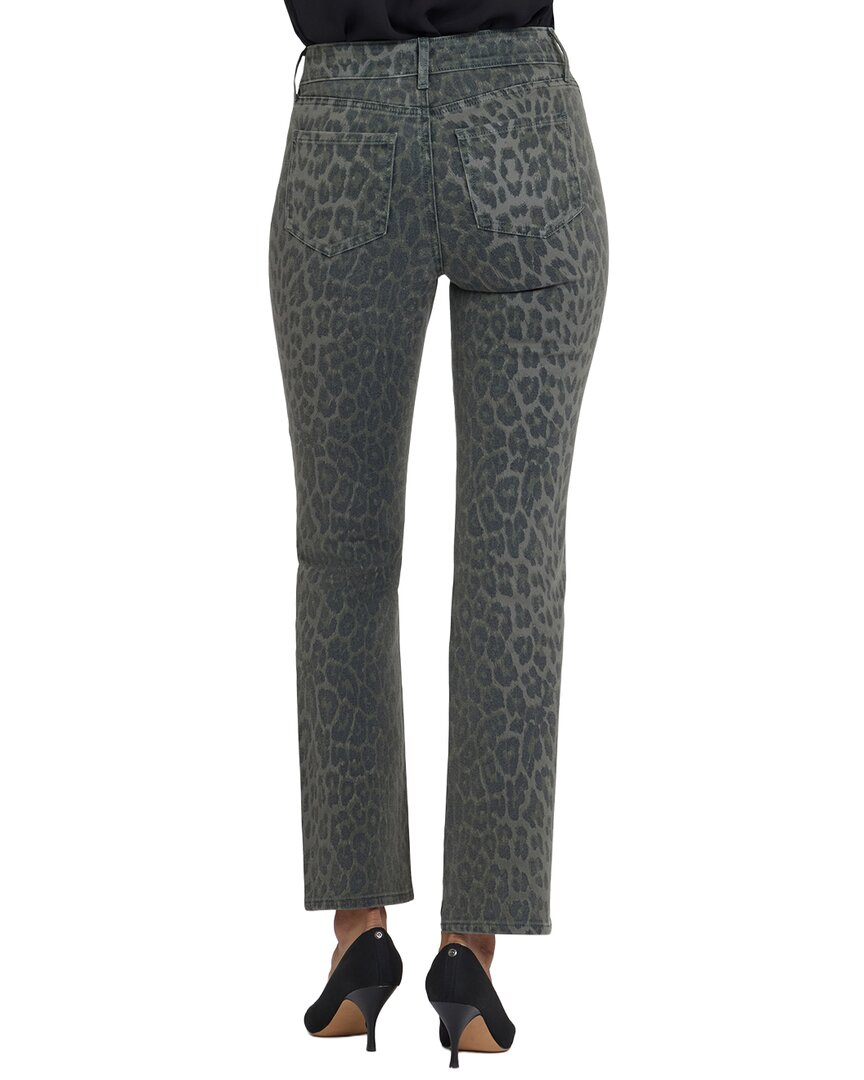 Nydj Petite Marilyn Vine Leaf Leopard Straight Leg Jean