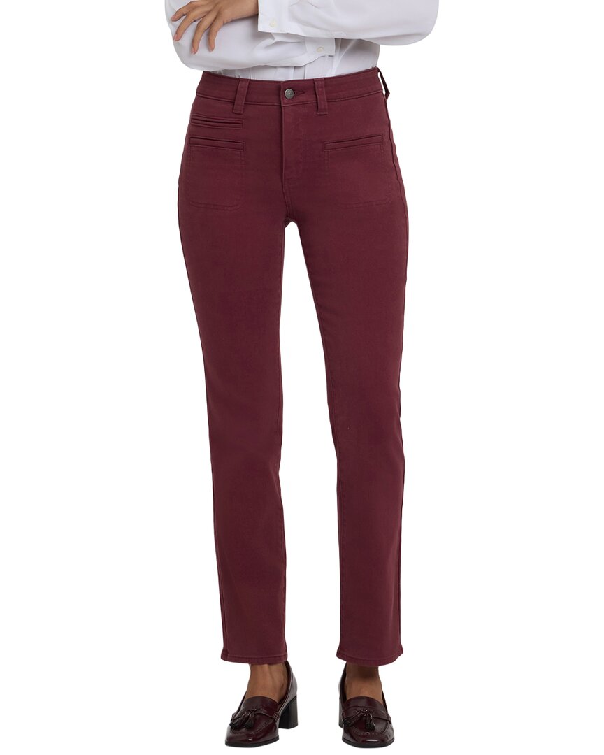 Nydj Petite Marilyn Sienna Red Straight Leg Jean