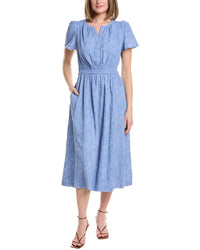 Anne Klein Embroidered Midi Dress