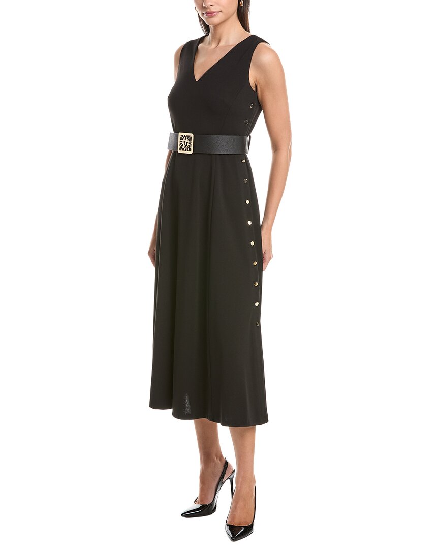 Anne Klein Side Button Down Midi Dress
