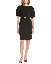 Anne Klein Puff Crepe Midi Dress