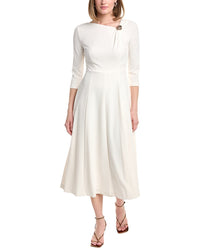 Anne Klein A-Line Midi Crepe Dress