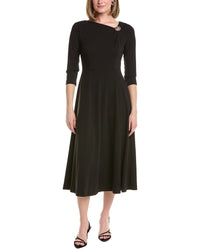 Anne Klein A-Line Midi Crepe Dress
