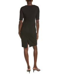 Anne Klein Wrapped Overlay Bodice Sheath Dress