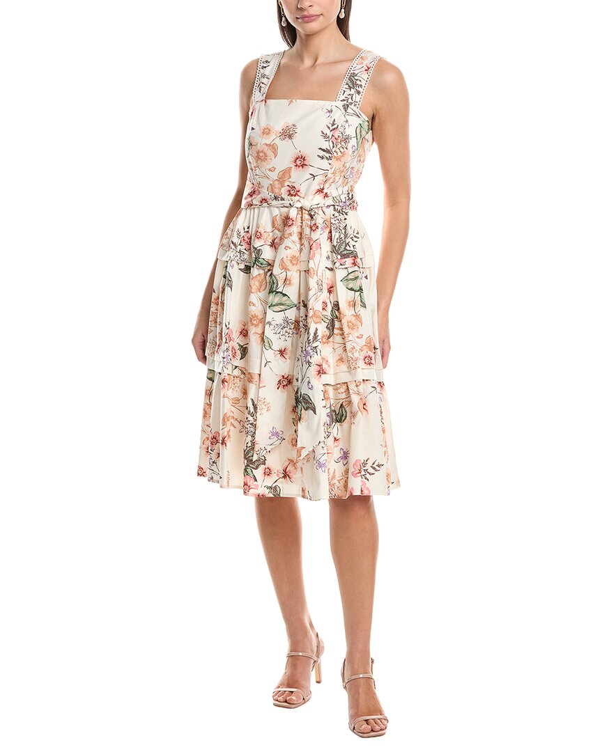 Anne Klein Tiered A-Line Classic Midi Dress