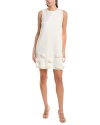 Anne Klein Rosette Hem Sleeveless Shift Dress