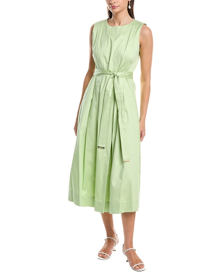 Anne Klein Paneled Bodice Jewel Neck Midi Dress