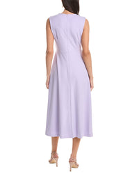 Anne Klein Twist Front A Line Modern Midi Dress