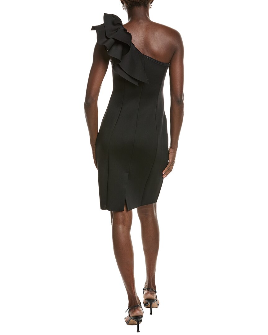 Anne Klein Asymmetrical 3D Scuba Sheath Dress