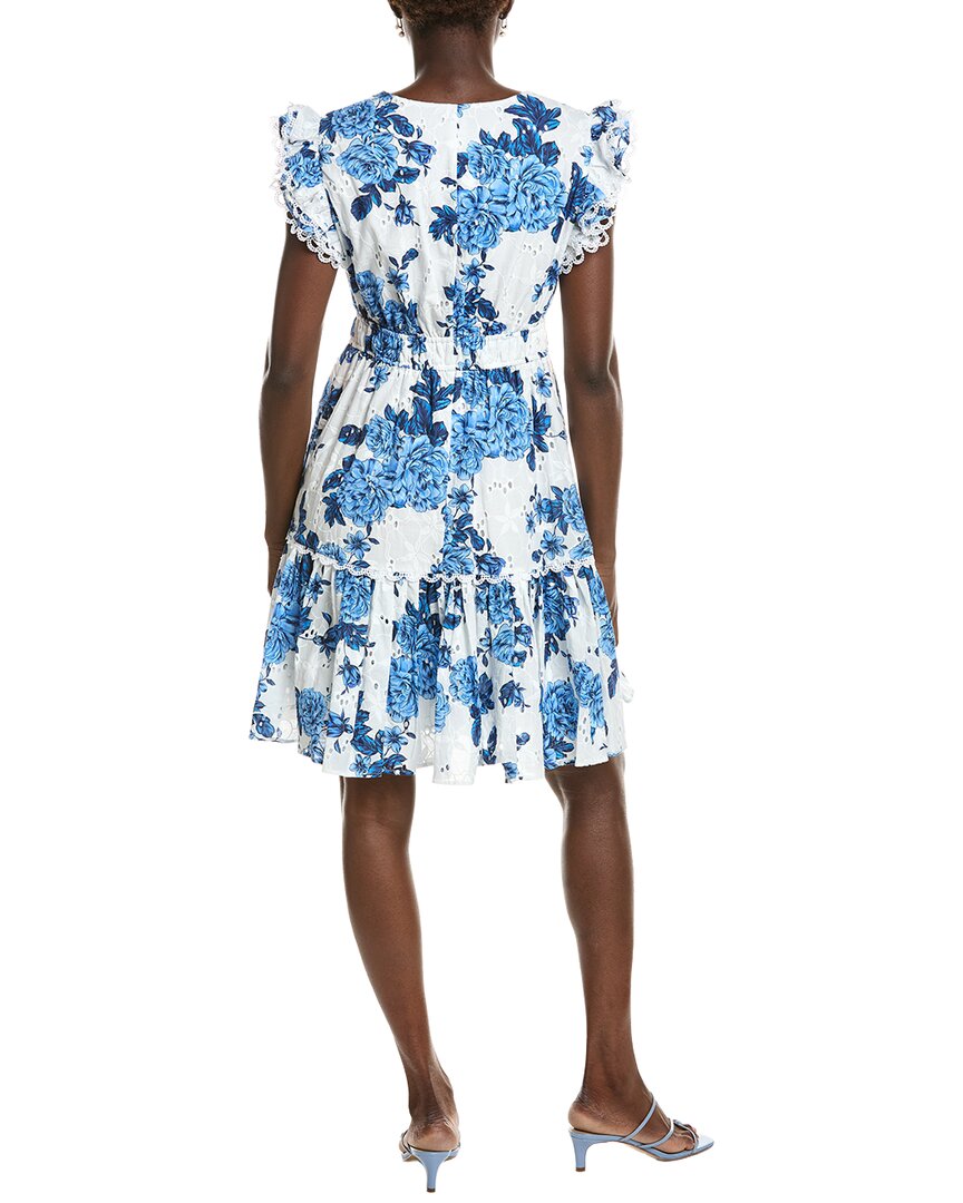 Anne Klein V-Neck Ruffle Sleeve Dress