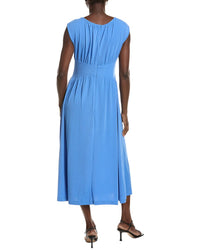 Anne Klein Pebble Jersey Shirred Midi Dress