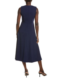 Anne Klein Twist Front A-Line Modern Midi Dress