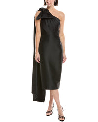 Marchesa Notte Silk-Blend Midi Dress
