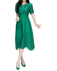 BURRYCO Burryco Short Sleeve Midi Dress