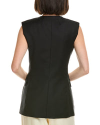 Helmut Lang Zip Wool Blazer Vest