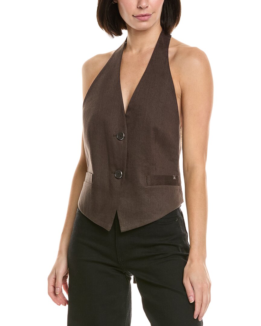 Helmut Lang Halter Linen-Blend Vest