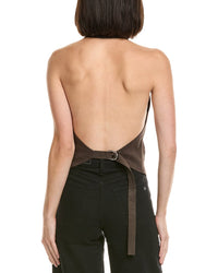 Helmut Lang Halter Linen-Blend Vest