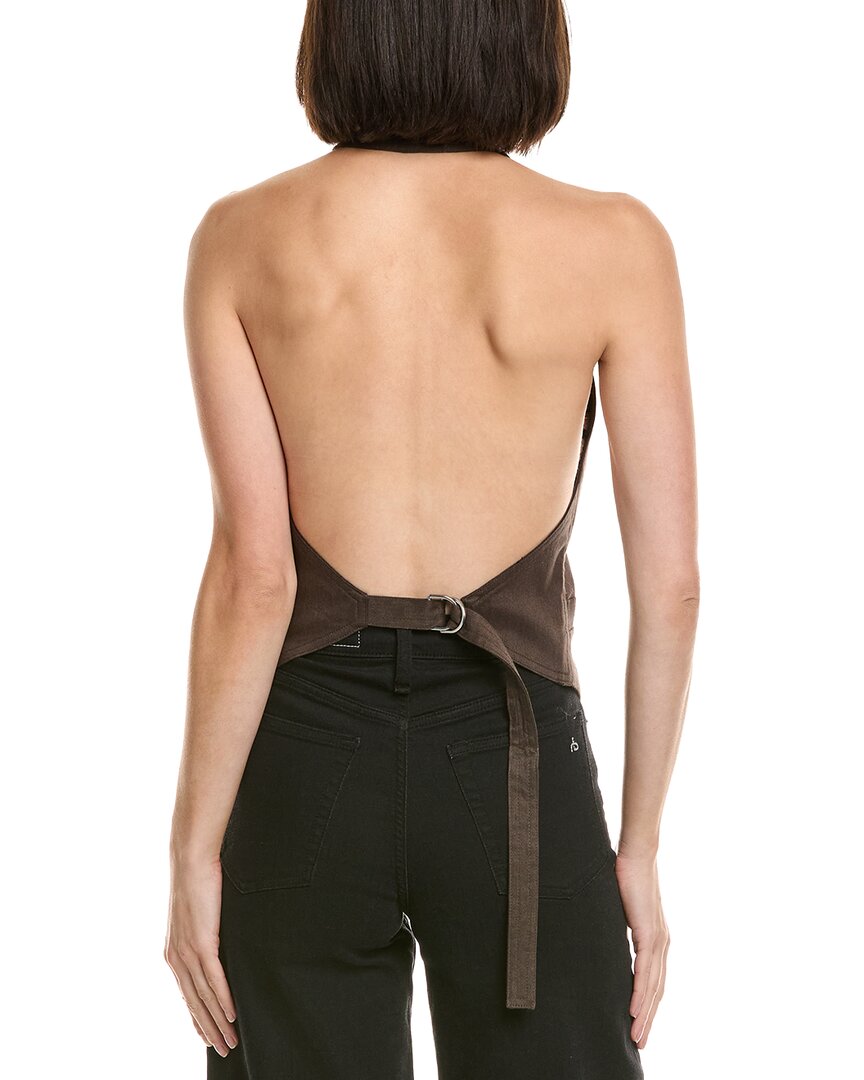Helmut Lang Halter Linen-Blend Vest