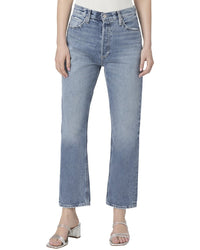 Paige Billy Costar High Rise Slim Straight Leg Crop Jean