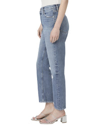 Paige Billy Costar High Rise Slim Straight Leg Crop Jean