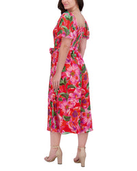 Kensie Printed Chiffon Midi Dress